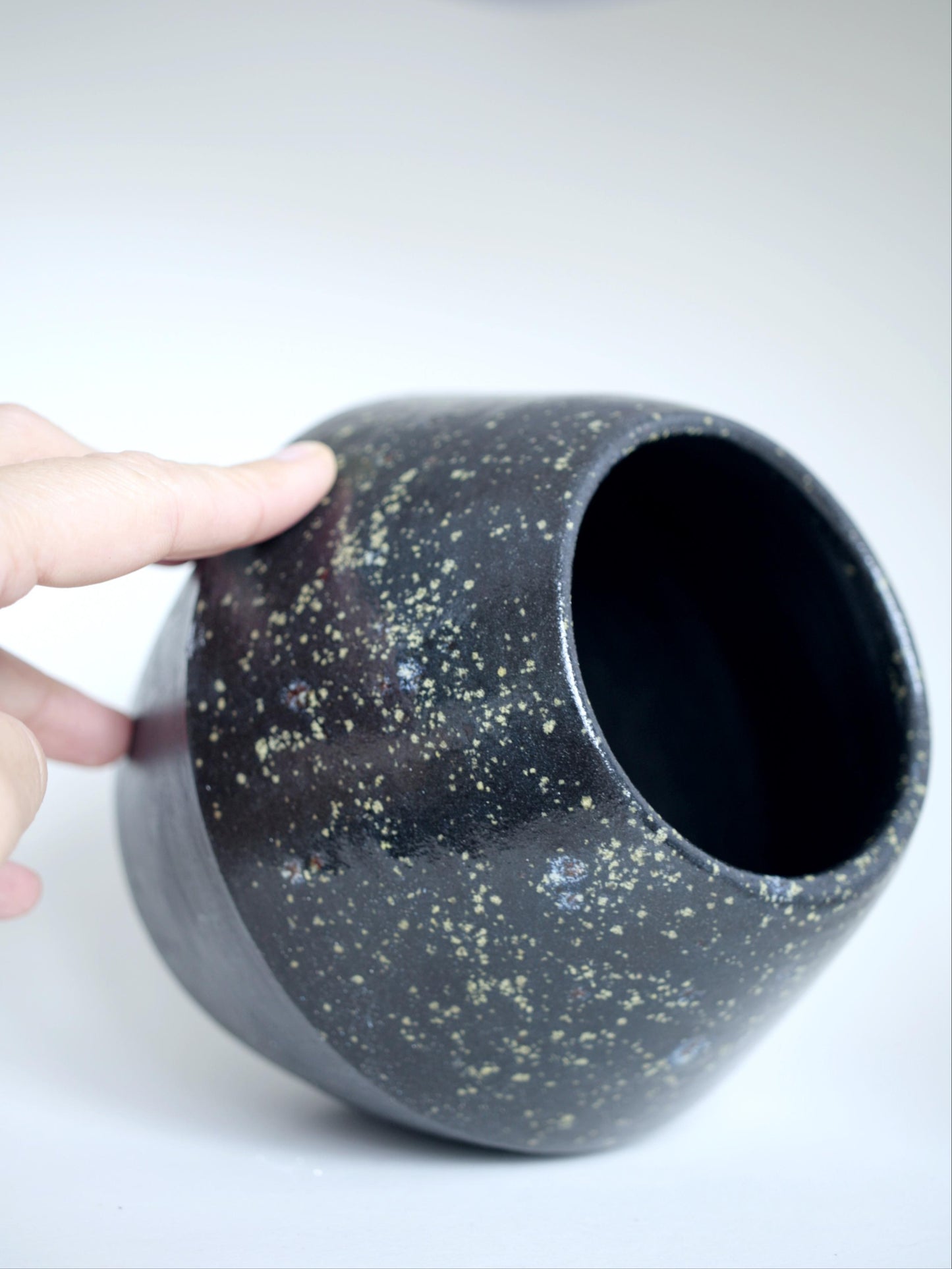Small black vase
