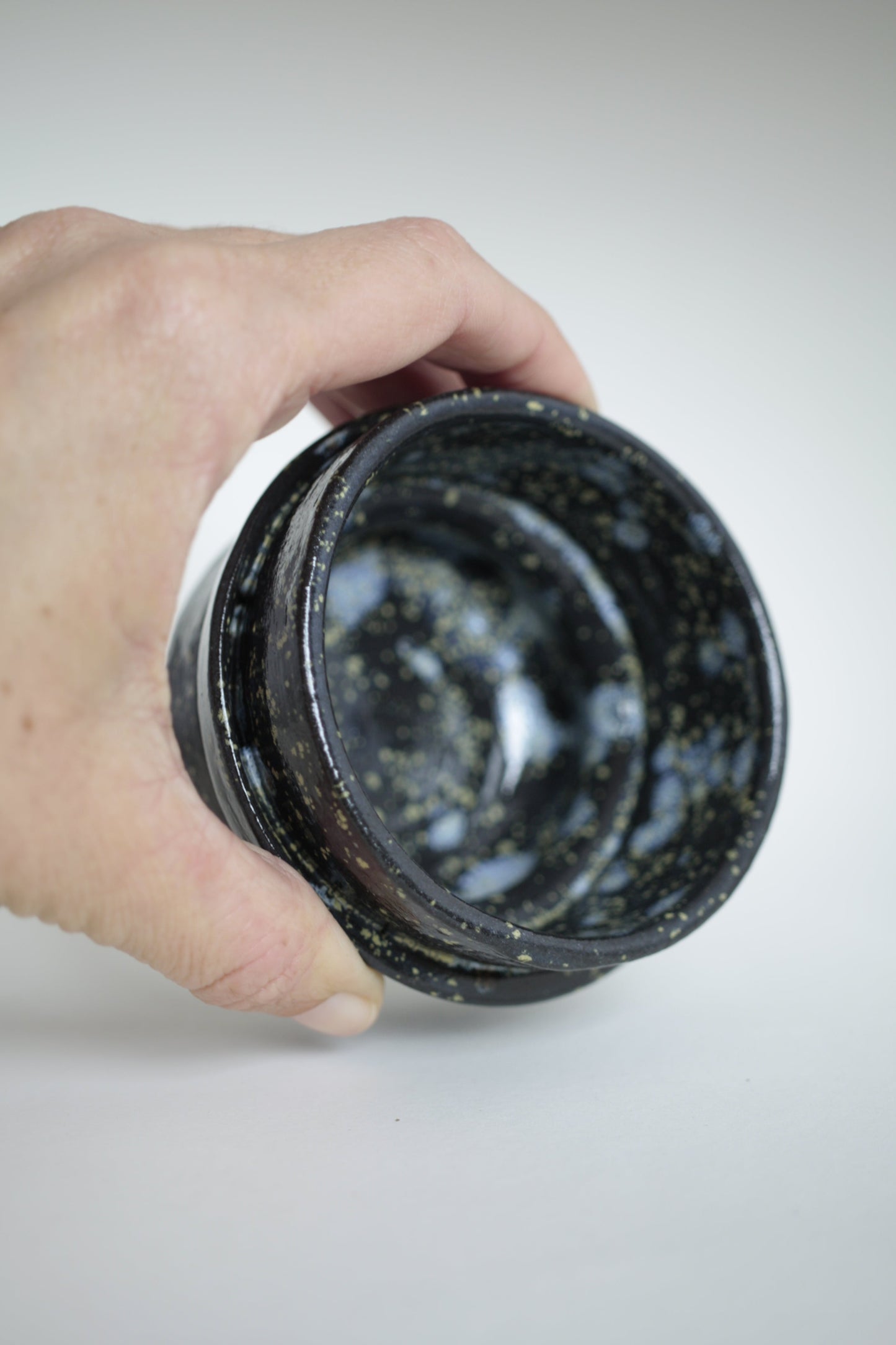 Black unique wavie cup