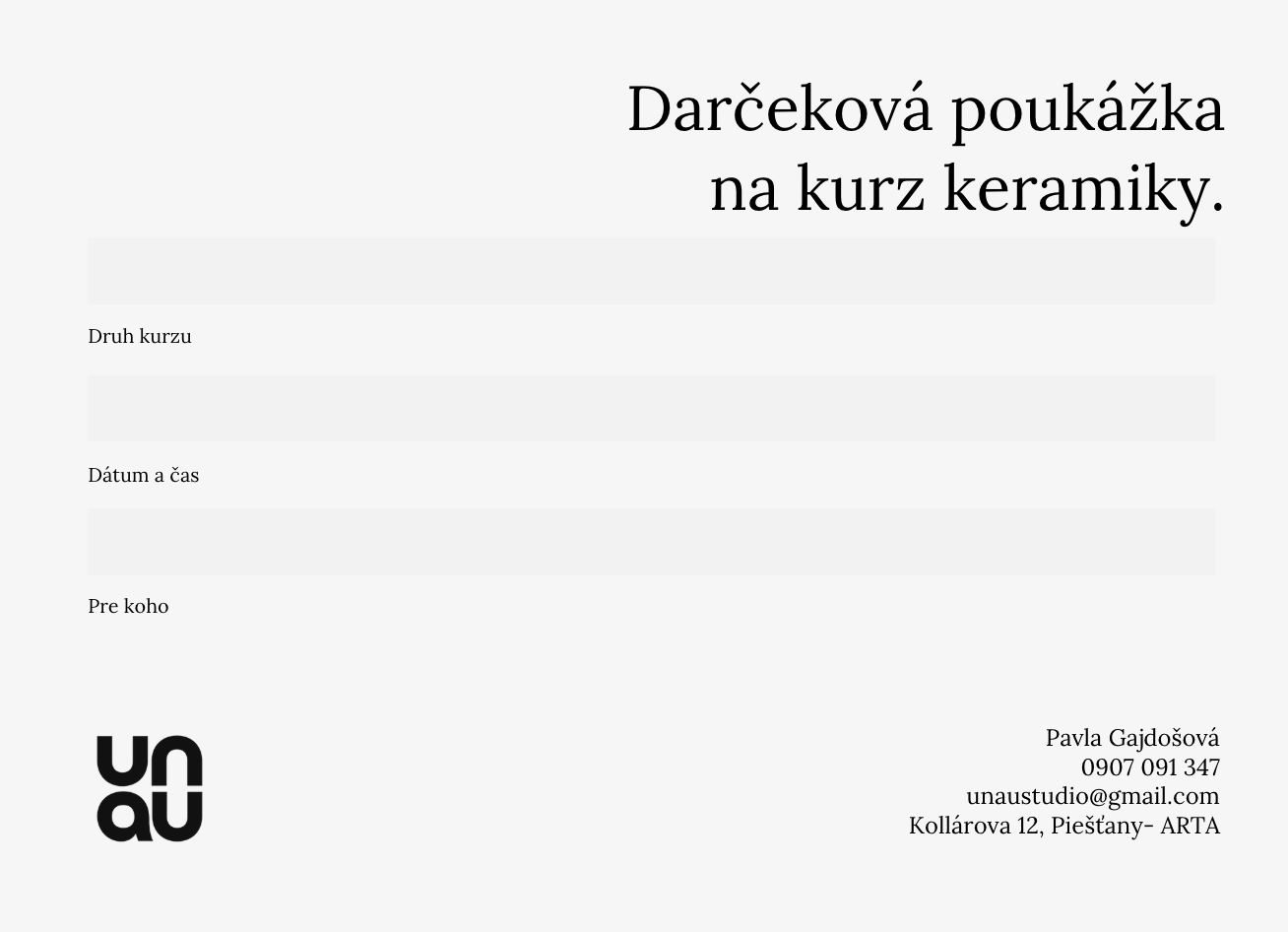 Kurz keramiky – ručné modelovanie