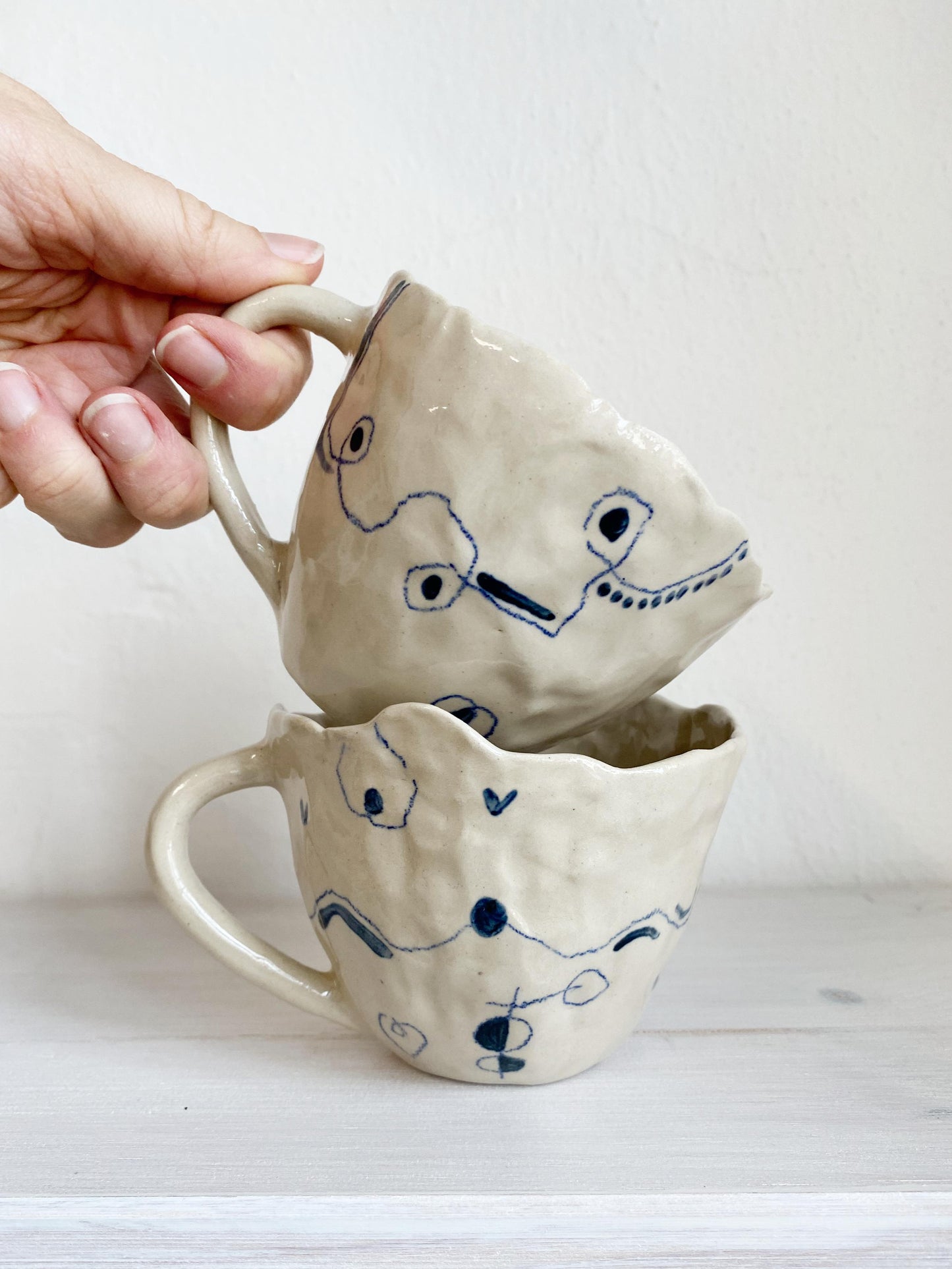 Hand modeled mug - large