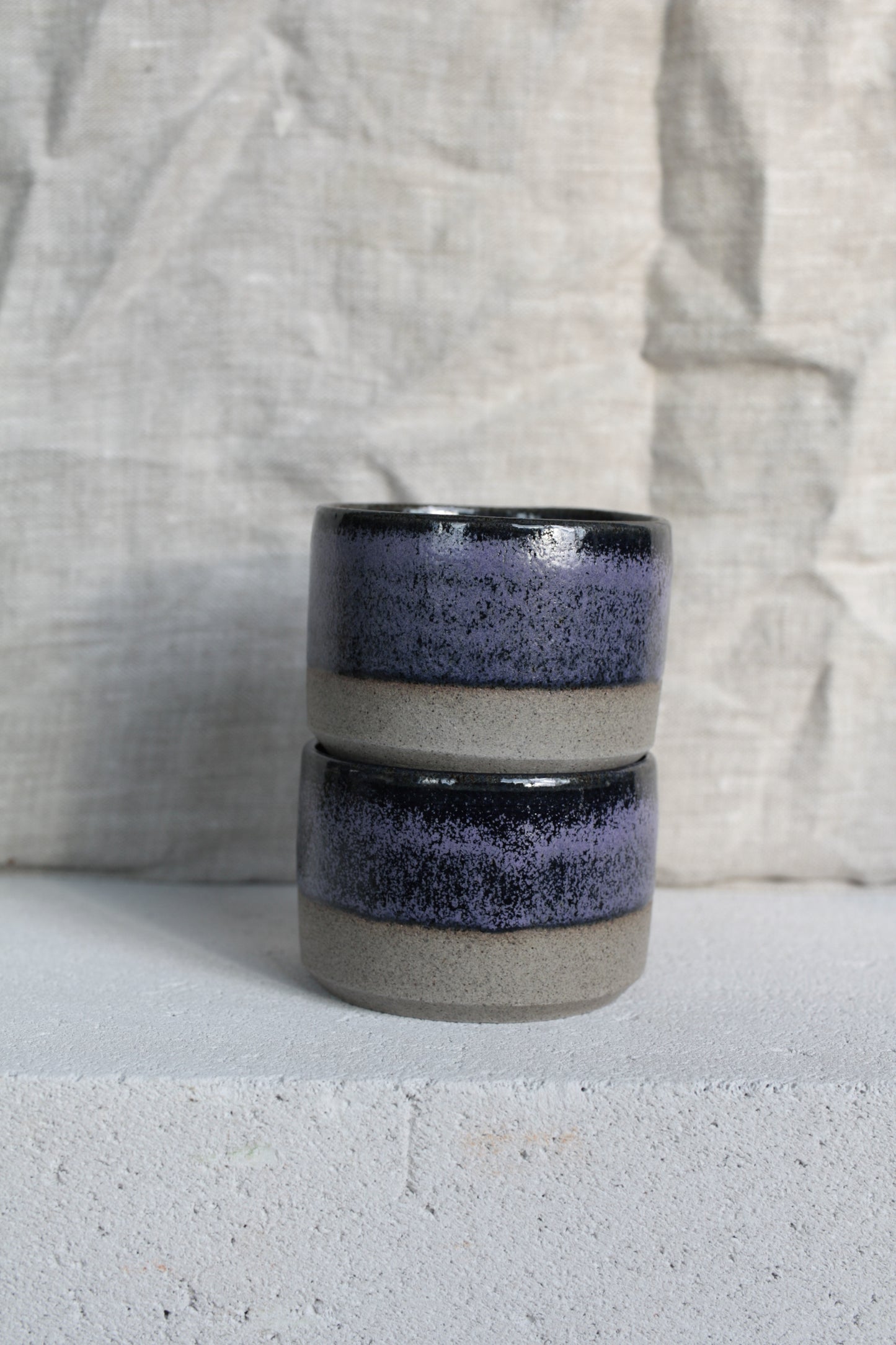 Small purple/black cup