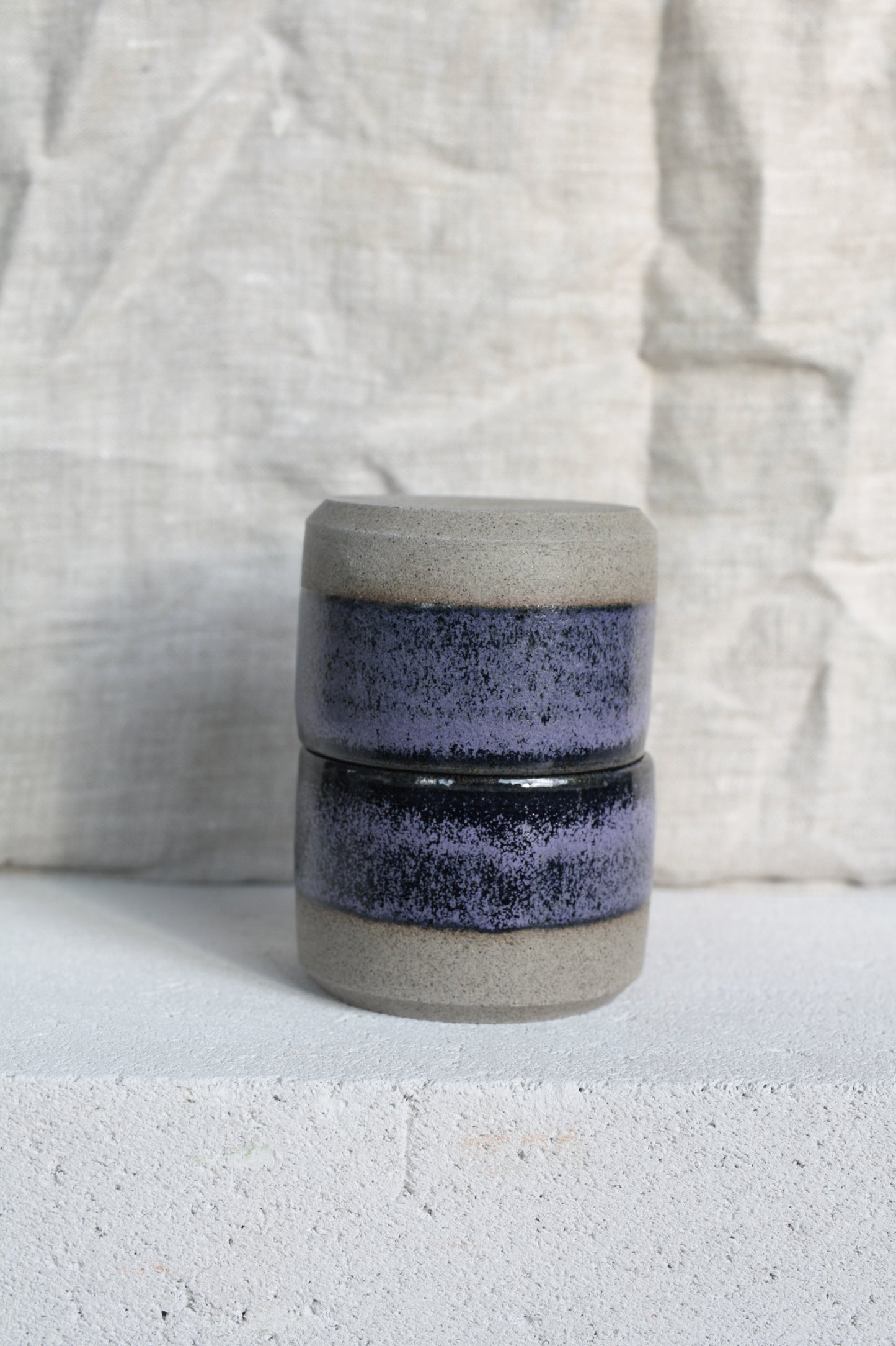 Small purple/black cup