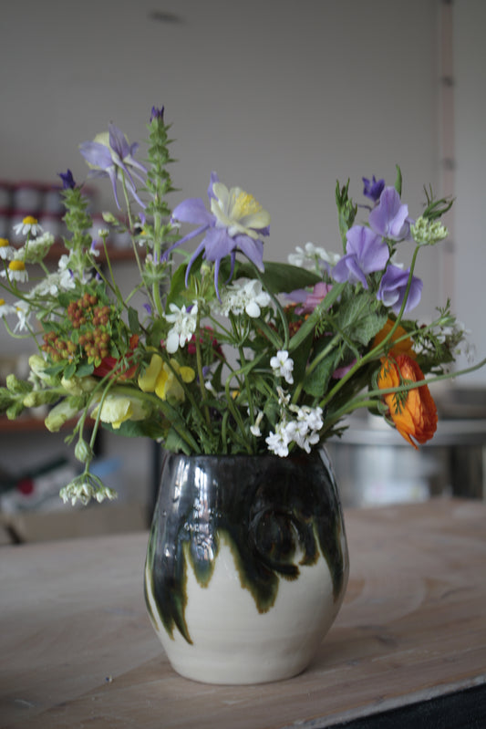 Large vase - metalic effect
