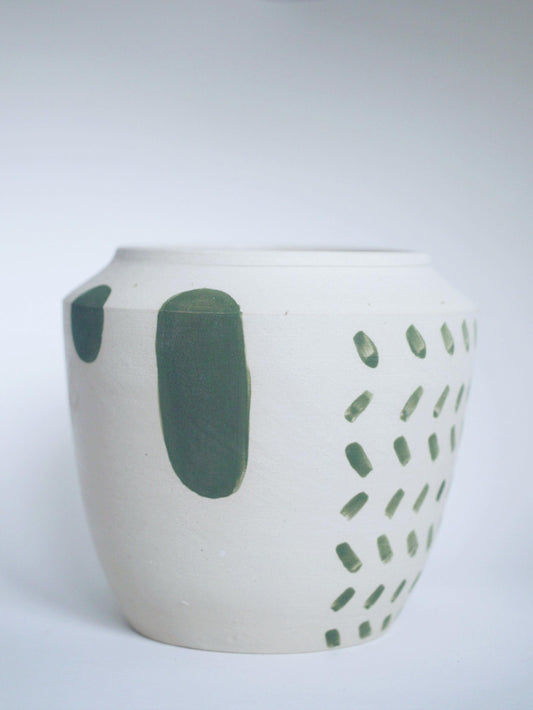 Vase - green shapes
